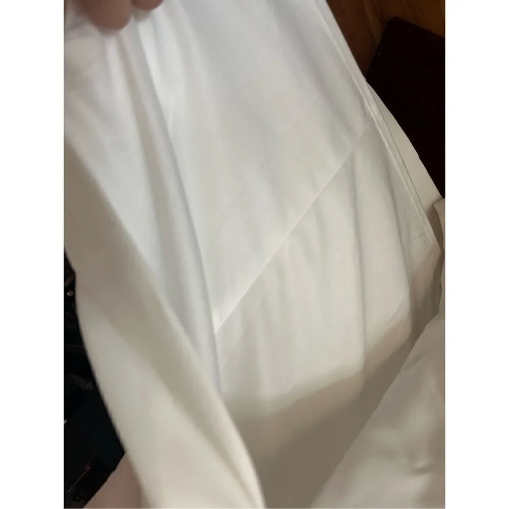 Zara sexy white long dress size medium stretch with cutout on the back